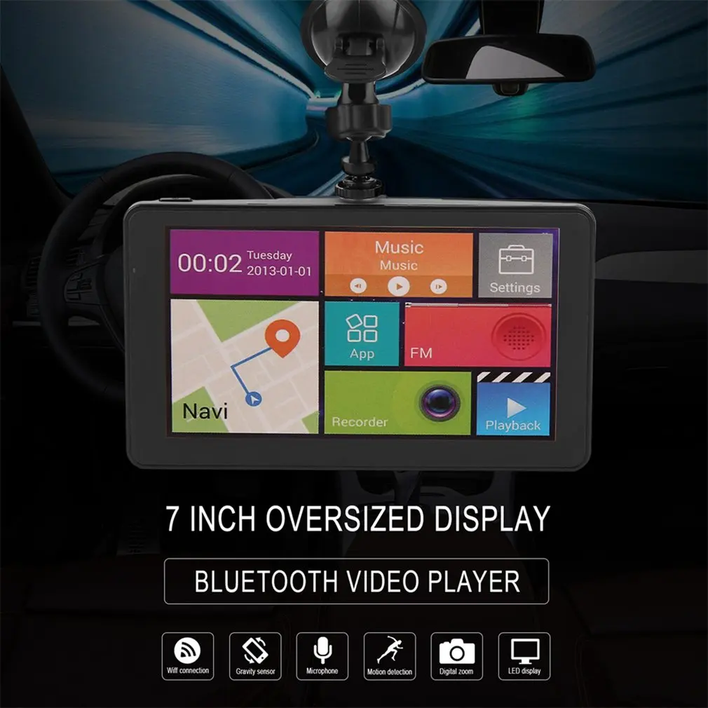 7 дюймов автомобиля gps Pianet навигации USB навигаторы AV-In FM 8 Гб Смарт для грузовых автомобилей, регистрации данных во время Регистраторы