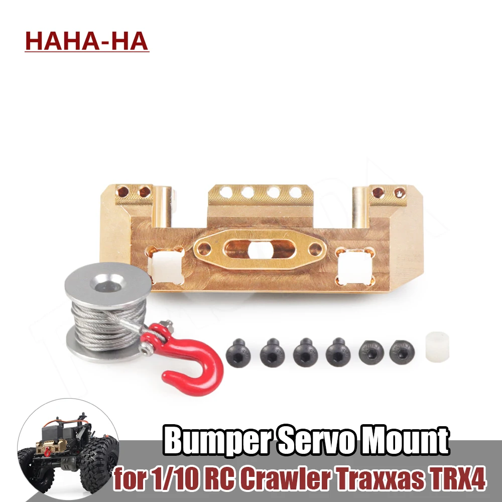 Metal Front Bumper Mount Servo Stand 25T Steering Gear Winch Wheel for 1/10 RC Crawler Traxxas TRX-4 Upgrade Parts | Игрушки и хобби