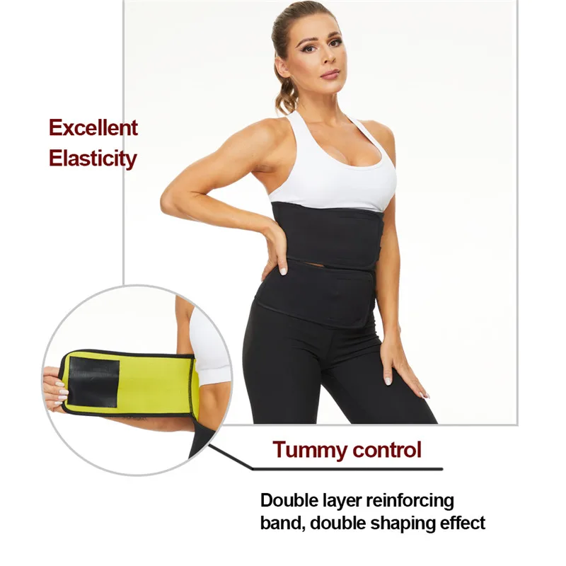 LAZAWG Neoprene Sweat Waist Cincher Women Firm Belly Control Faja Sauna Hot Thermo Body Shaper Waist Trainer Sport Girdle Shaper spanx thong