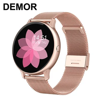 

DEMOR KT38 Pro Smart Watch Women Multiple Sport Round Touch Screen Connected Heart Rate Blood Pressure Oxygen Monitor Smartwatch
