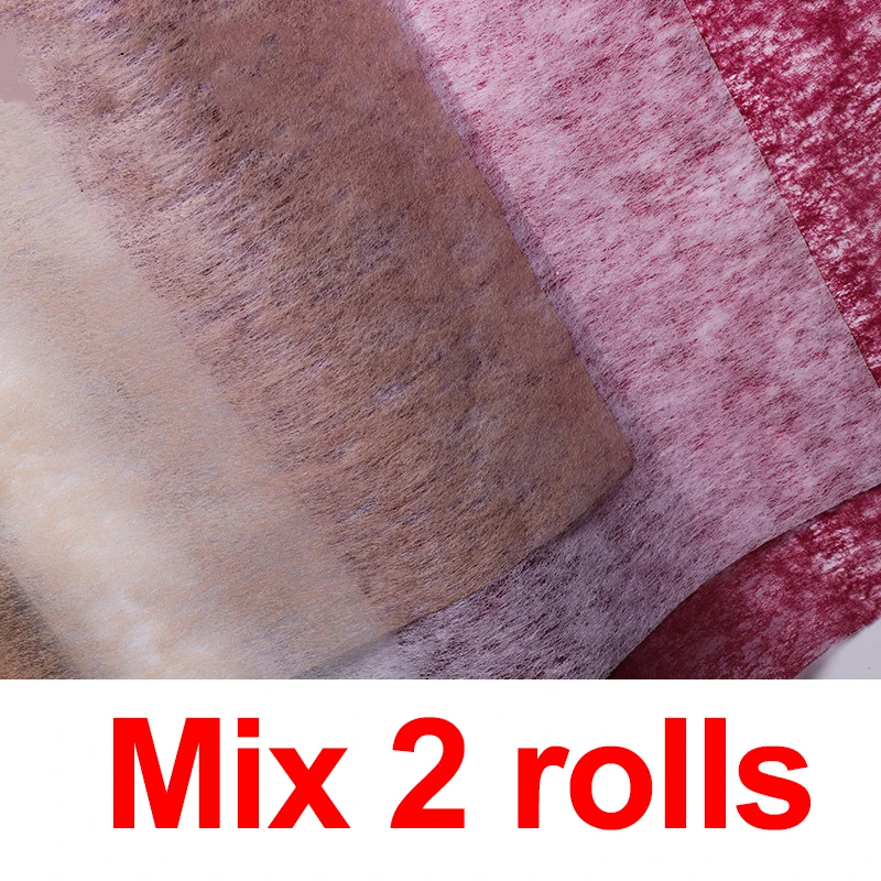 Mix 2rolls 60 см* 10 ярдов рулон цветок оберточная бумага Корея импортные марлевые цветы упаковочный материал сетка - Цвет: Mix 2rolls