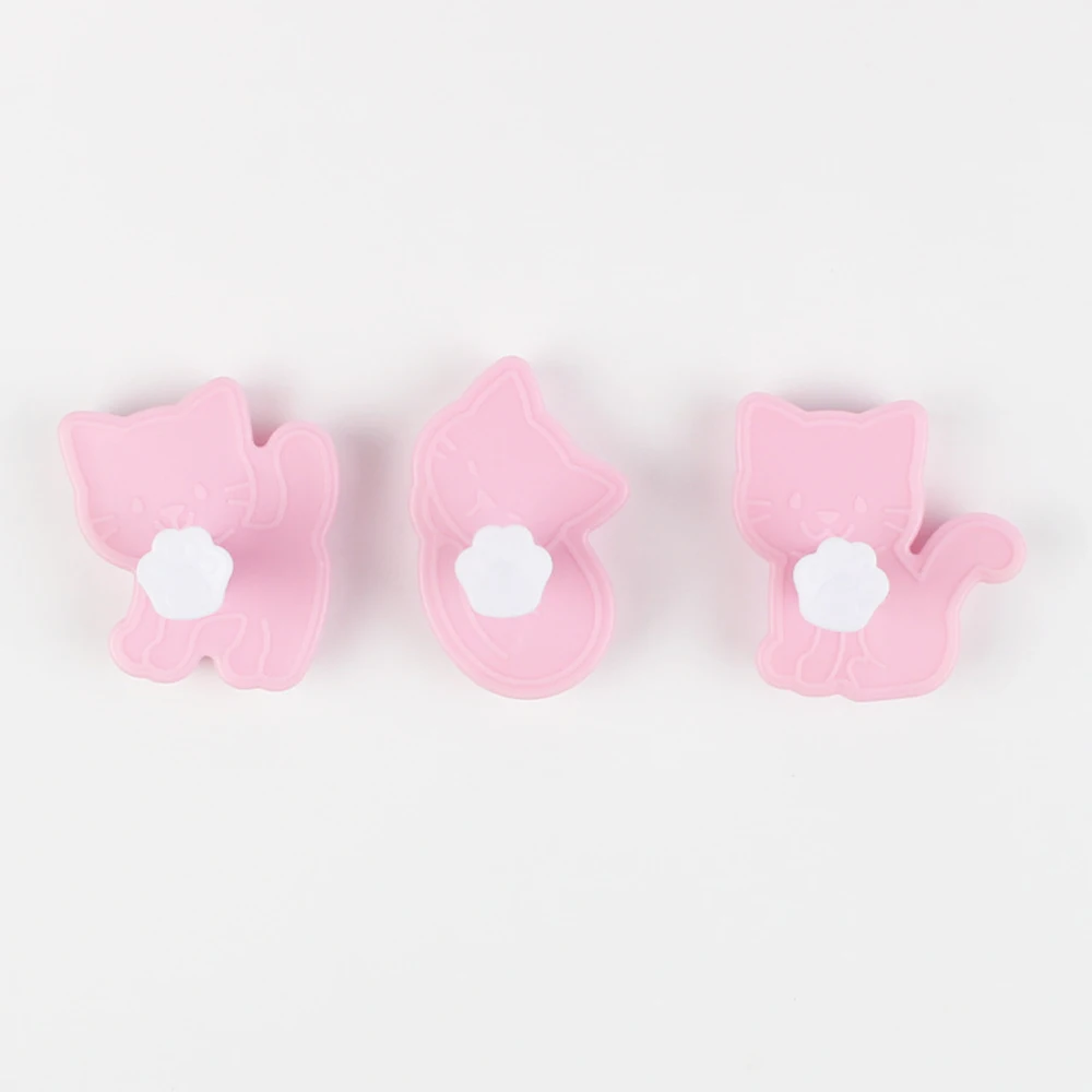 3 шт./компл. милый кот для приготовления печенья Fondant (сахарная) резец с