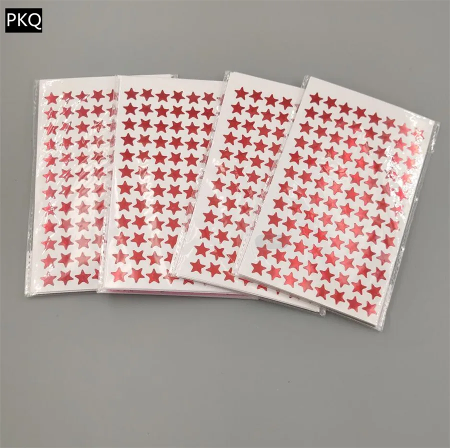 10sheets Red Star Shape Stickers Labels For School Children Cute Teacher Reward Sticker Gift Kid Hand Body Toys 960pcs | Канцтовары для