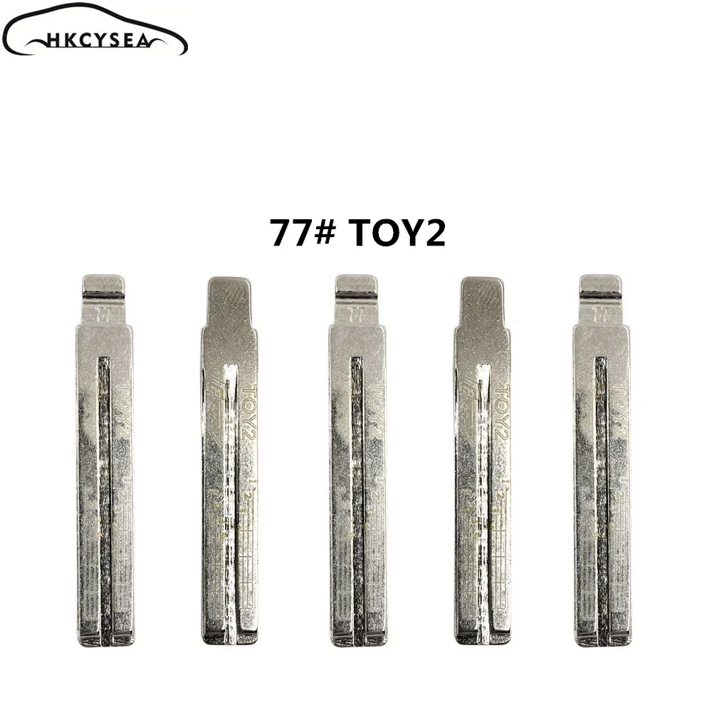 HKCYSEA Выгравированная линия Пустая шкала Uncut KD Ключевое лезвие 77 # TOY2 для Toyota Lishi 2 в 1