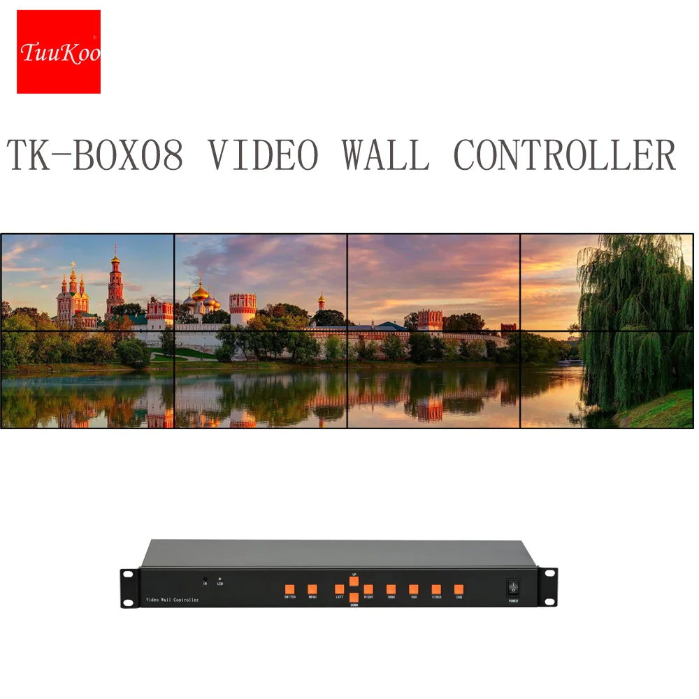 Настенный ТВ контроллер 2x4 настенный видеопроцессор для 8 устройств|controller control|lcd