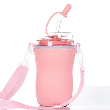 

Pregnant Women Maternal Case Adult Drinking Milk Insulated Glass Children Measuring Cup Straw Heat-Resistant