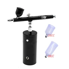 Портативный Аэрограф черный Мини Воздушный компрессор распылитель 7CC 20cc 40cc емкость набор для ногтей тату торт живопись с usb зарядка