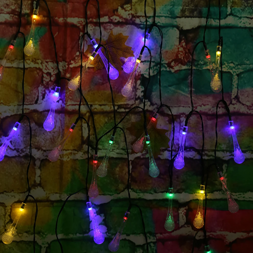 

Waterproof LED Solar String Light Intelligent Lighting Sensor Colorful Bubble Bulb Fairy Garland Lamp Garden Decoration