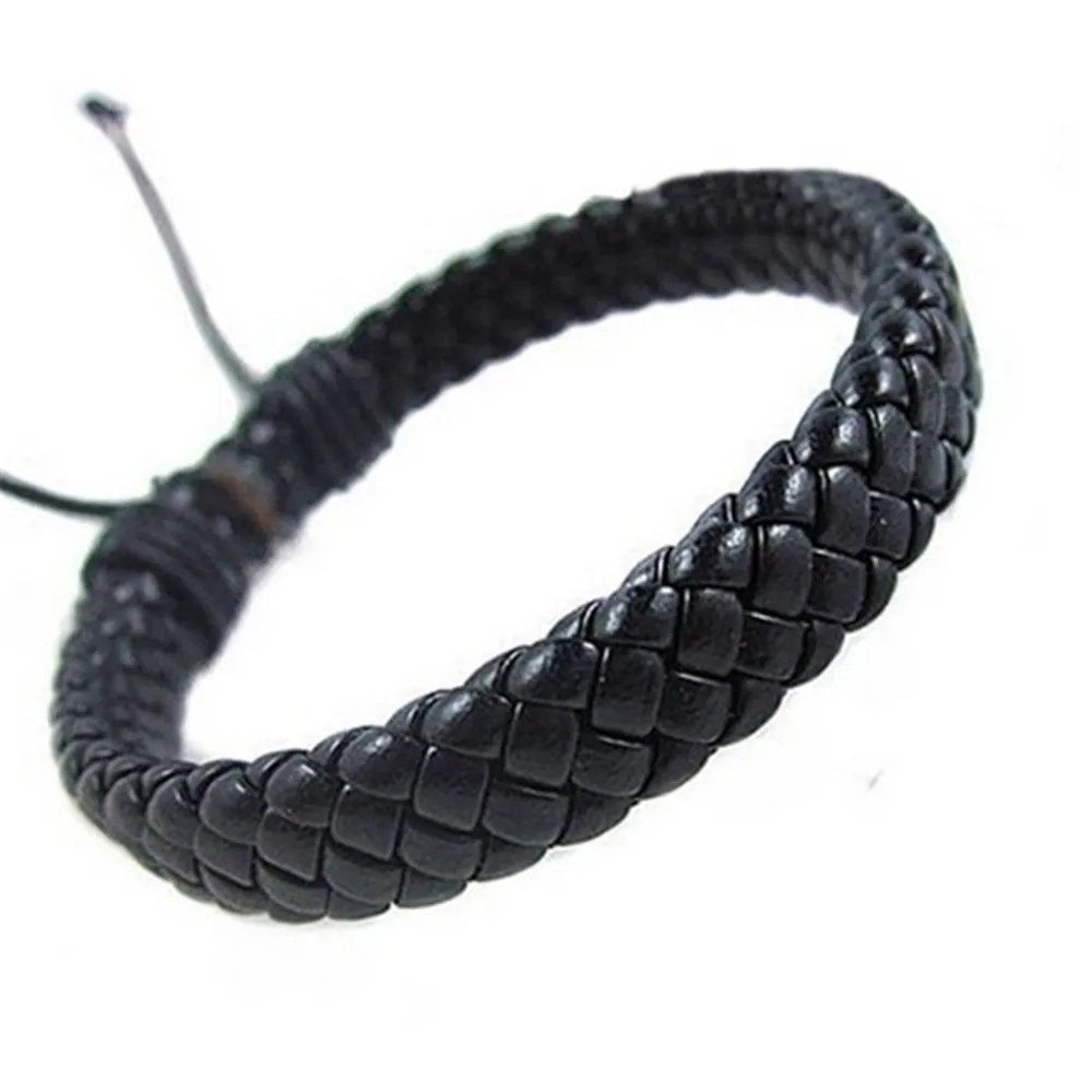 Simple Design Leather Bracelet For Women Men Punk Rope Chain Charms Bangles Gothic Jewelry Gifts A621