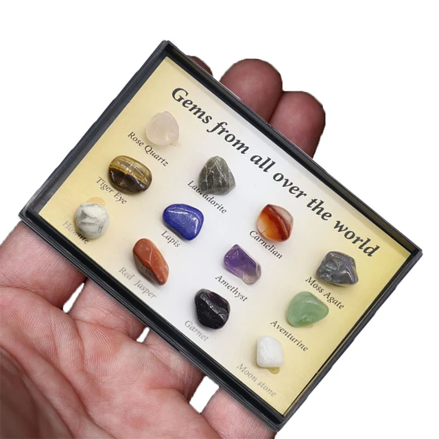 Collection de pierres précieuses en cristal naturel Reiki pour enfants,  spécimen de napperon brut, roche de minerai, quartz, enseignement,  recherche, décoration de la maison - AliExpress