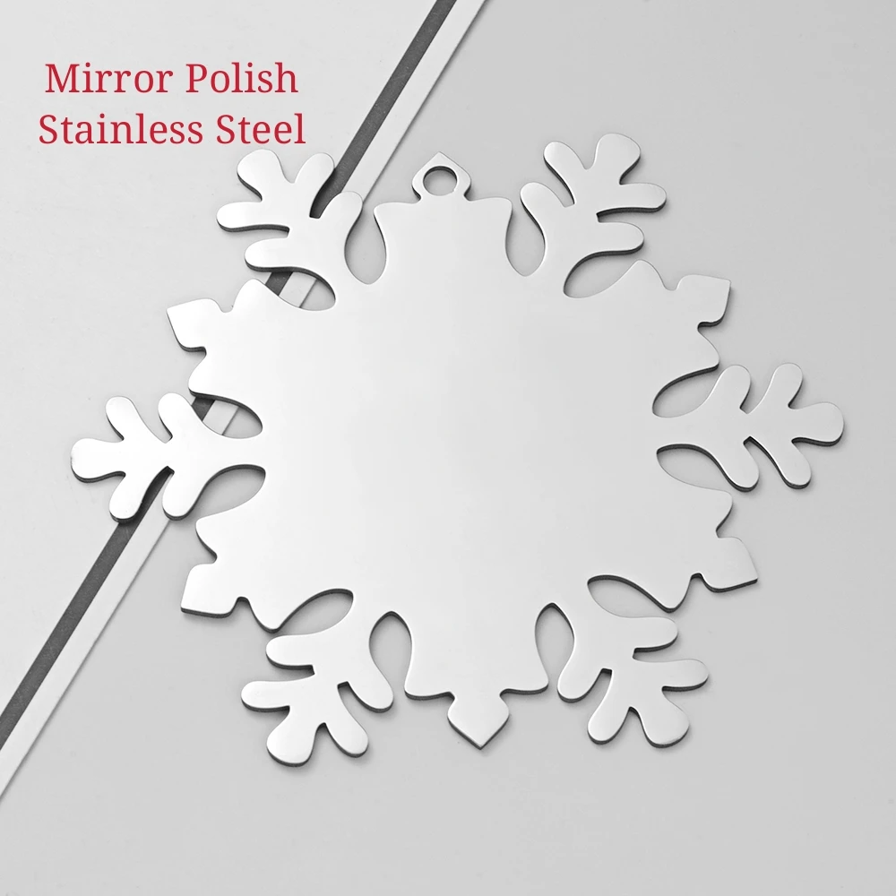 25Pcs/Lot  Mirror Polish Stainless Steel  Pendants  For Home Xmas Tree Hanging Gifts
