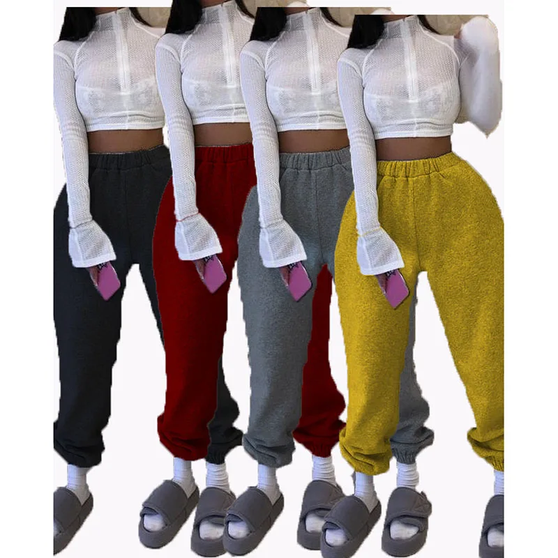 

Women Trousers 2020 Autumn European and American Hot Selling Simple Style Solid Color Casual Pencil Pants