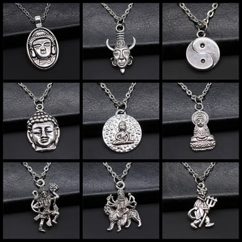 

Buddhist Buddha Pendant Necklace Chinese Taoism Tai Chi Yin Yang Pendant Neckalce Gift For Women Men Religion Jewelry