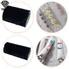 Sac en rouleau de bijoux, étui de transport Portable, organisateur en velours noir, boîte de rangement multifonctionnelle pour colliers, bagues, boucles d'oreilles, vente en gros