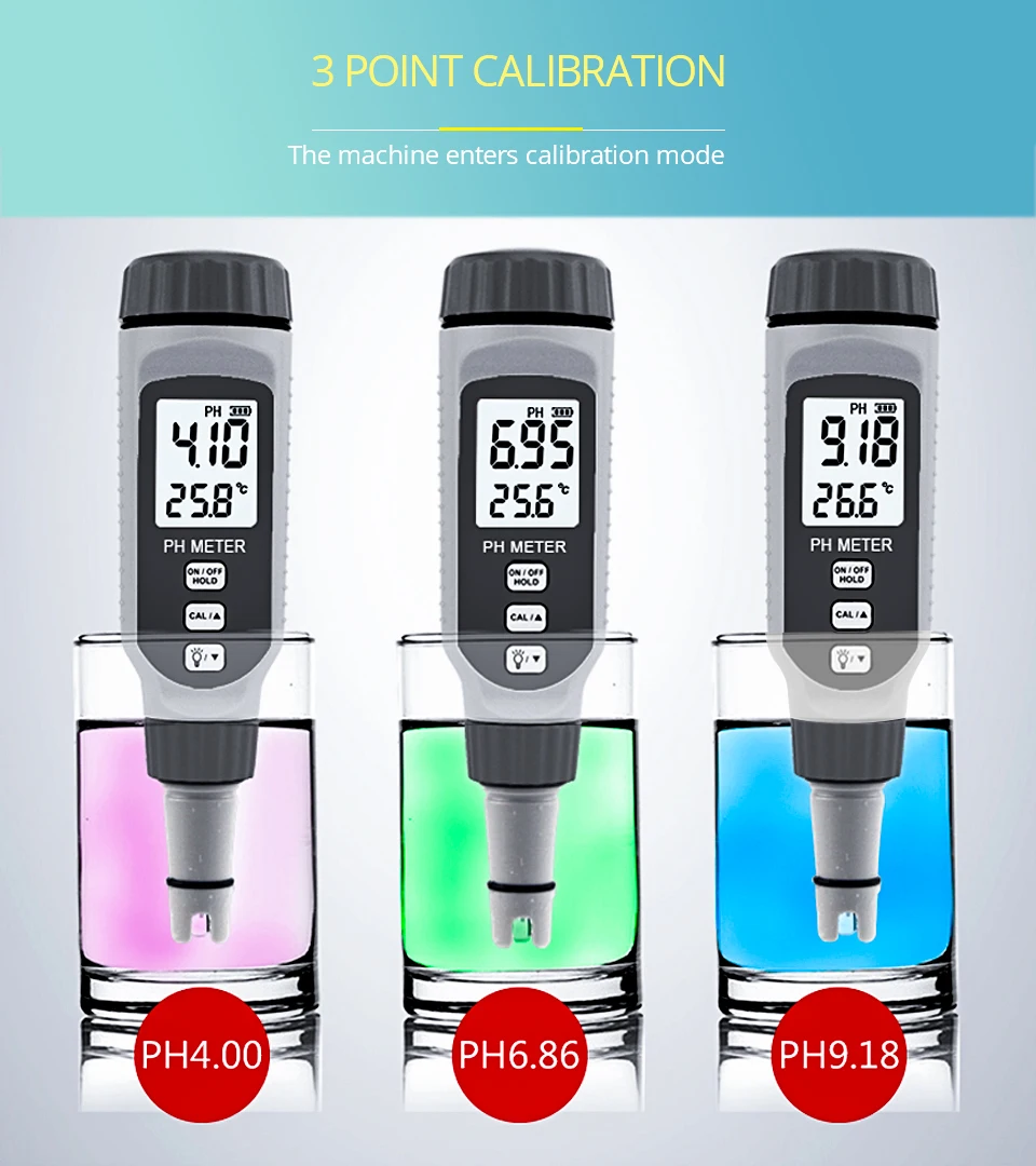 Professional Pen Type PH Meter Portable PH Water Quality Tester Acidometer for Aquarium Acidimeter water PH acidity meter PH818 wind measuring instrument