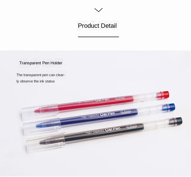 12pcs/box 0.28mm Ultra Fine point Gel Pen black ink refill gel pen for  school office supplies stationary pens stationery - AliExpress