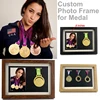 Wood Custom Photo Frame Set for Medals Holder Vintage Medal Display Case Poster Frame DIY Protection Frame for Gift Item ► Photo 1/6