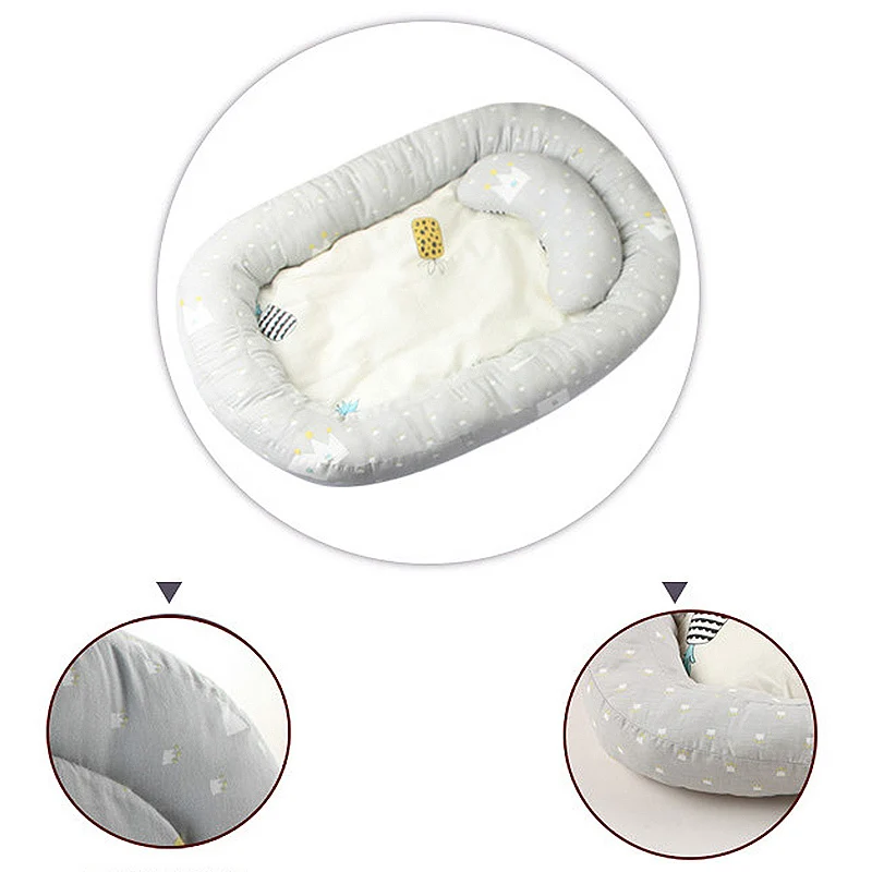 Foldable Baby Bed Lit Bebe Breathable Lounger Sleeping Bed Cotton Portable Crib Portable Travel Crib For Bedroom Bionic Kid Nest