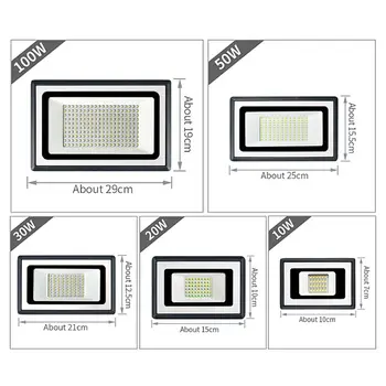 

LED Spotlight Outdoor Lighting Projector Reflector Wall Lamp 220V Garden Square LED Flood Light 10W 20W 30W 50W 100W Floodlight