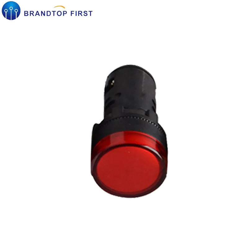 24v red 22mm 22 мм Индикатор AD16-22DS 6,3 в 12 В 24 В 220 В светодиодный сигнальный фонарь красный/зеленый/Huang/синий/белый индикатор - Цвет: 24v red 22mm