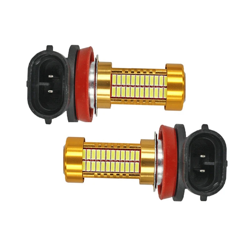 2 шт. 4014 H8 H11 106smd Автомобильные фары высокой мощности передний противотуманный светильник DC 12 В 35 Вт лампы белый светильник Автомобильные светодиодные противотуманные фары