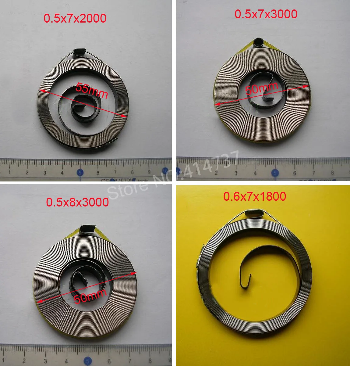 S 형 스프링 코일 스프링 두꺼운 0.5-0.8mm 너비 5-10mm 나선형 플랫 와이어 코일 스프링, 일정한 힘 스프링 작은 나선형 스타일