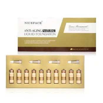 

10PCS 5ml Whitening Serum BB Cream Brightening Serum Liquid Foundation Beauty Salon Cosmetic Ageless Makeup Liquid Foundation