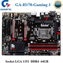 Для Gigabyte LGA 1151 DDR4 оригинальная б/у настольная материнская плата H170-GAMING 3 H170 LGA 1151H170-GAMING 3 64GB ATX Intel H170