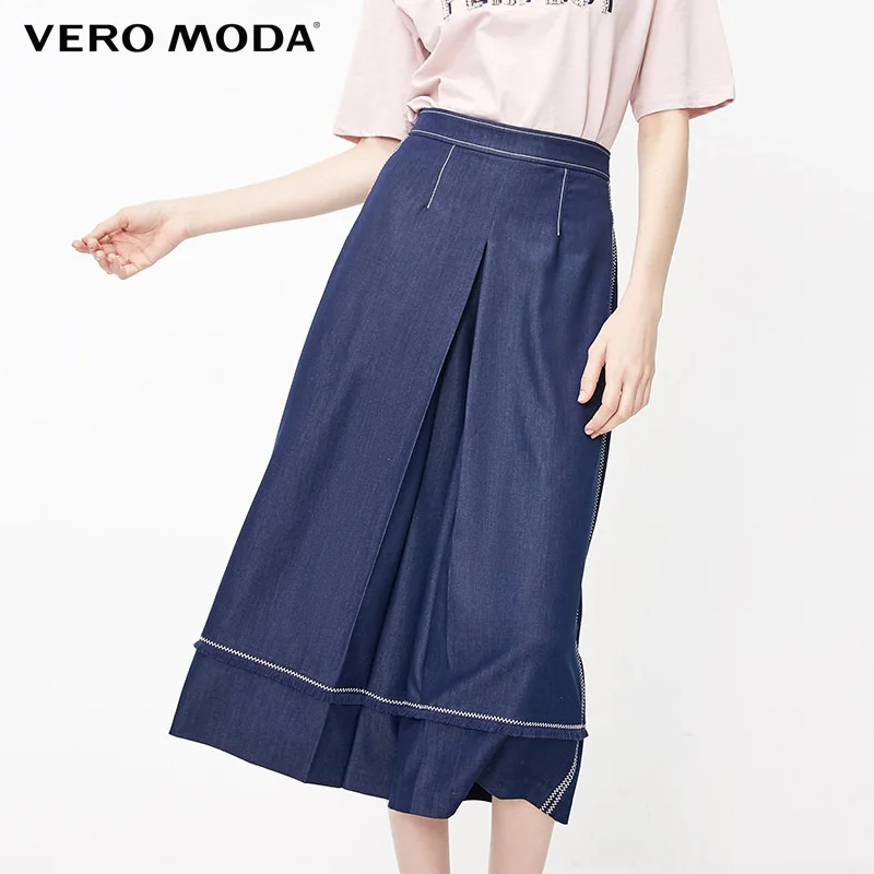 Женские свободные джинсы-капри с высокой посадкой Vero Moda | 31926I549 Женская одежда