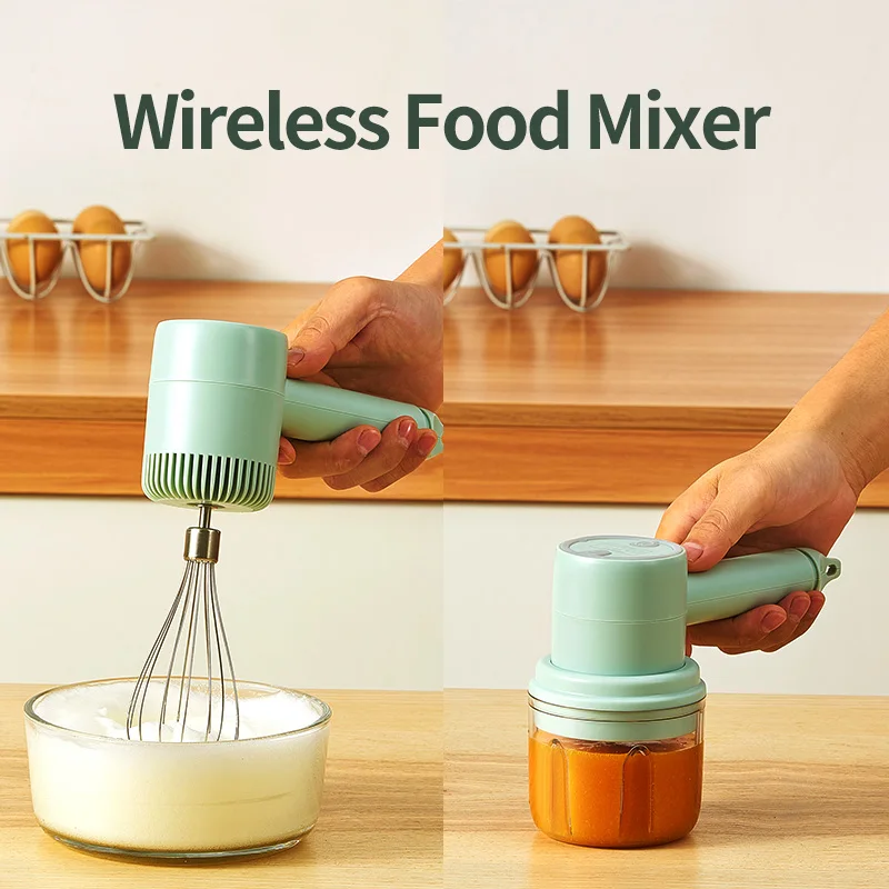Wireless 3 Speed Mini Mixer Electric Food Blender Handheld Mixer Egg Beater Automatic Cream Food Cake Baking Dough Mixer 1