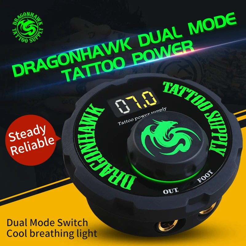 Миниатюрный блок питания Dragonahawk переключатель для тату цифровой ЖК дисплей