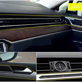 

Replacement Trim Strip Accessories Universal Auto Interior Gold Flexible