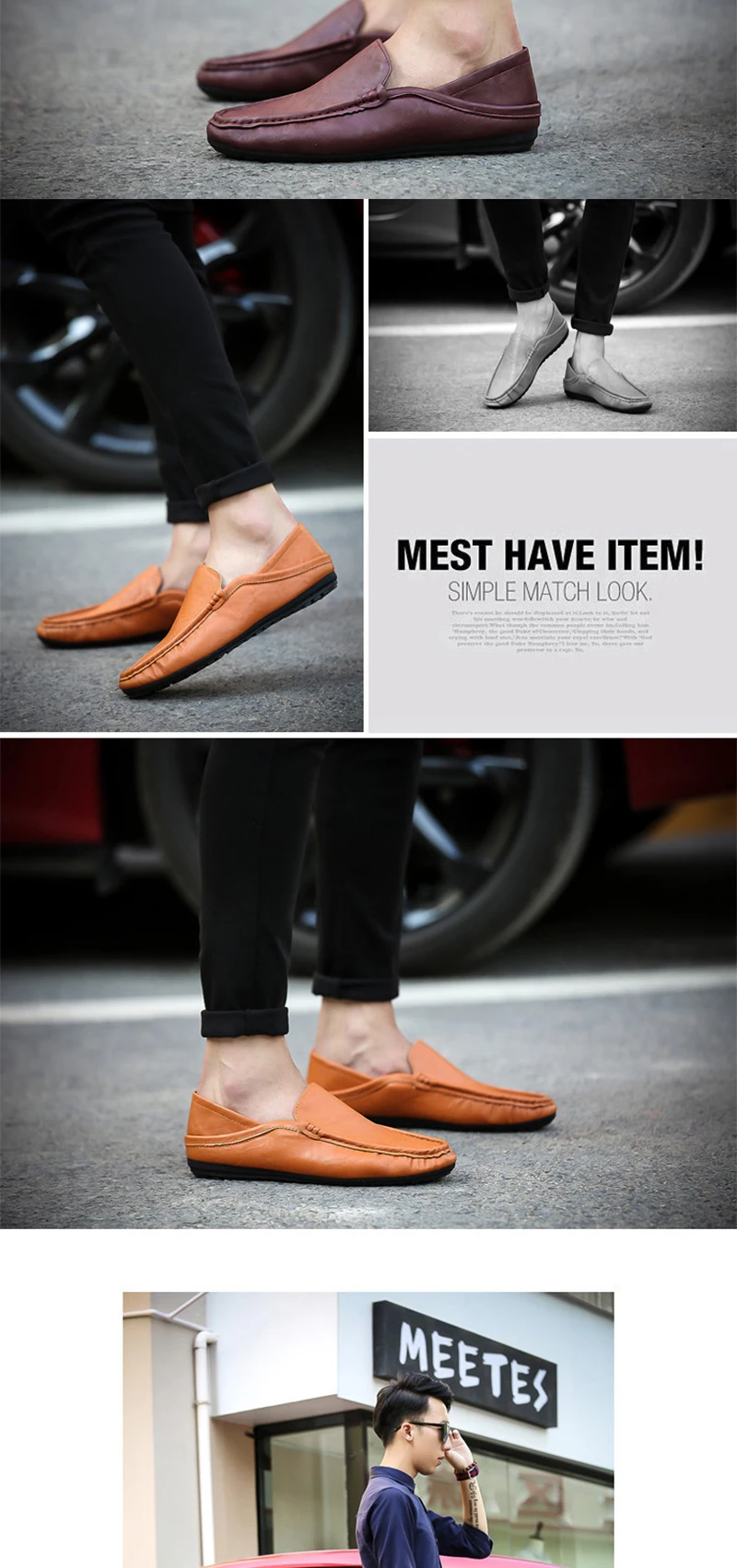 Mens Shoes Casual Loafers Spring Autumn Men Genuine Leather Driving Mens Shoes Casual Fashion Brand Korean Soft Flat Mens Shoes