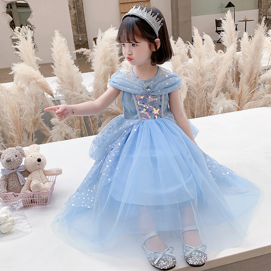 Disney Cinderela Princesa Cosplay Vestido Para Menina Crianças Vestido De  Baile Lantejoulas Carnaval Tutu Puff Malha Roupas Para Presente Aniversário  - Vestidos De Fantasia Para Crianças - AliExpress