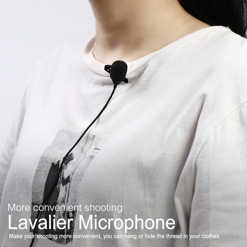 Nohon Mini Microphone for iPhone Lightning Type C 3.5mm Microfone for Samsung Huawei Xiaomi Lavalier Clip-on Recording Microfono