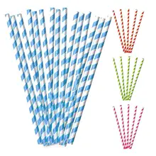 

Wide Application 100Pcs/Bag Fashion Multifunctional Paper Straws Convenient Paper Straws Thick for Juices