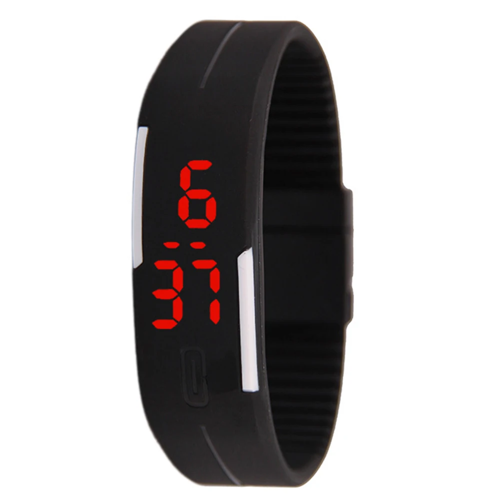Sports Thin Strap LED Time Date Display Children Kids Digital Wrist Watch Gift reloj hombre zegarek damski New Hot for Boys Girl 6