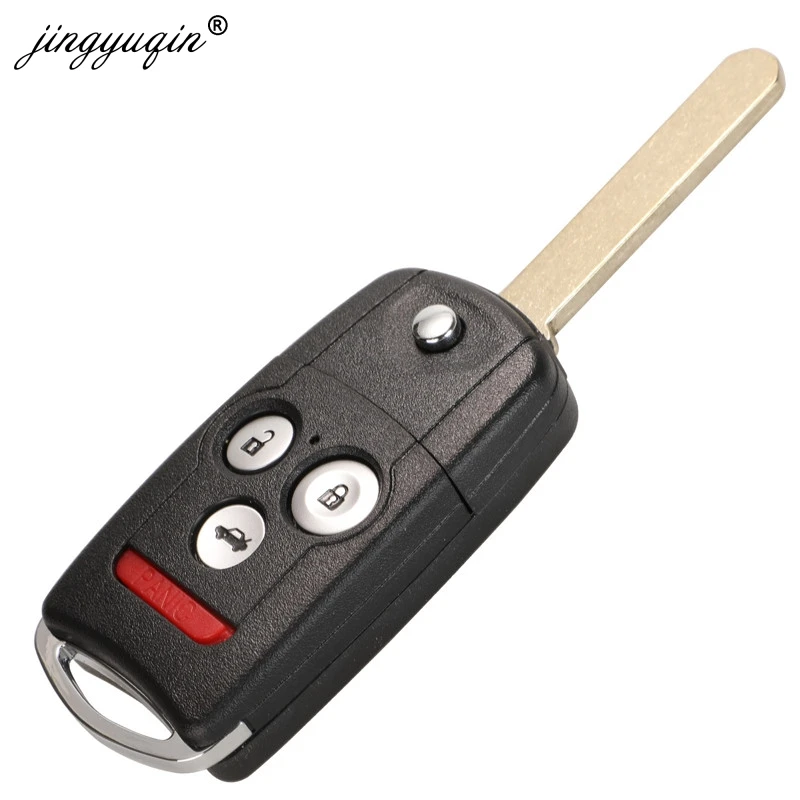 jingyuqin 2/3/4 Buttons Flip Car Remote Key Shell Fob Fit for Honda Acura Civic Accord Jazz CRV HRV Key Case Housing Replacement