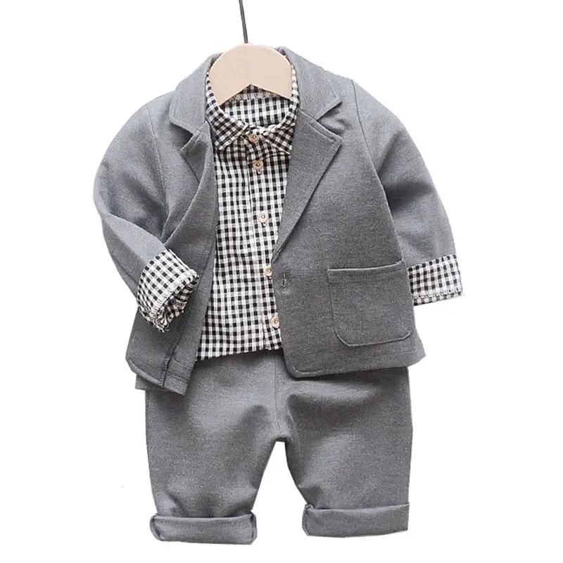 

Baby Boys Clothing Set Fashion Children Gentleman Suit For Wedding Formal Costume 3Pcs Toddler Clothes Spring Style