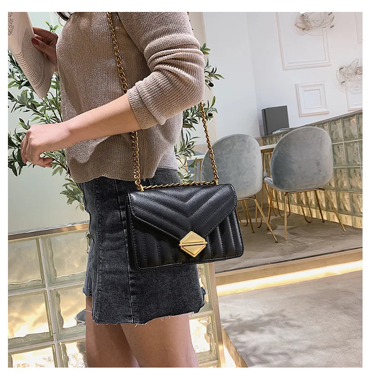 Bolsos Mujer Bolsas Feminina Sense универсальная сумка на цепочке Ins на одно плечо Маленькая квадратная Женская стильная