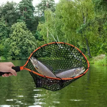 

Fishing Net Aluminum Pole Retractable Telescoping Foldable Landing Rubber Net BHD2