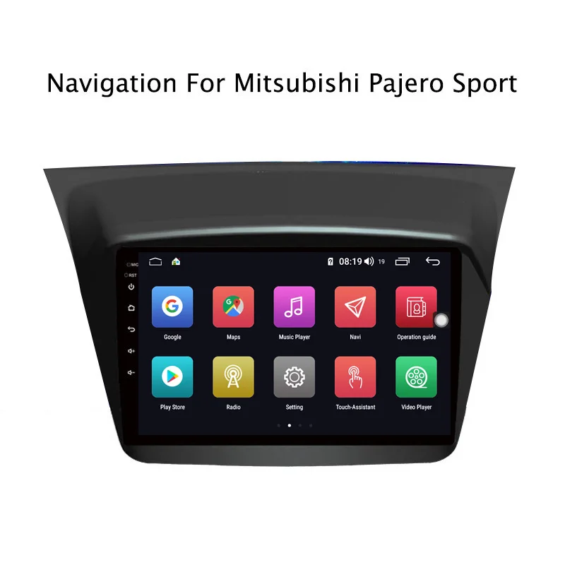 Best Ectwodvd 9inch Andriod 8.1 Car DVD GPS For Mitsubishi Pajero Sport 2013-2017 4G RAM 64G ROM CarPlay DSP 4G LTE with WIFI 2