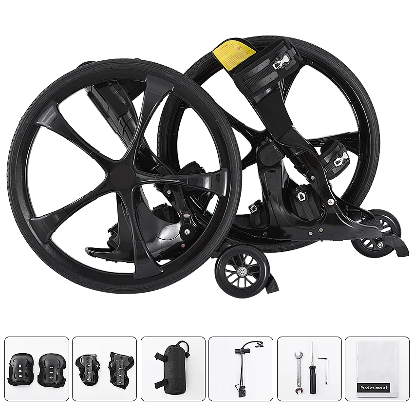 Outdoor Street Freeline Skateboard Slip Rubber Roller Skates 20 inch 2 Big Wheels Inline Skating Shoes Adult Size 37-45 TF-01 Outdoor Street Freeline Skateboard Slip Rubber Roller Skates 20 inch 2 Big Wheels Inline Skating Shoes Adult Size 37-45 TF-01