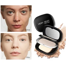 Двухслойная прессованная пудра, водостойкая, ровный цвет кожи, тонкая шелковистая, сухая, влажная, двойного назначения, пудра для макияжа