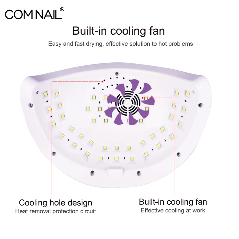 120 Вт УФ светодиодный гель-лампа для ногтей с вентилятором две руки Сушилка для ногтей для сушки всех гель-лаков датчик солнце светодиодный светильник маникюрные инструменты для ногтей