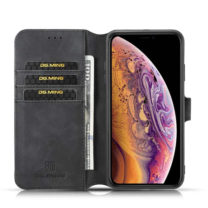 Для iphone XS Max XR X 6S 7 8 Plus роскошный винтажный кожаный чехол с откидной крышкой и слотом для карт кошелек чехол для iphone 11 Pro Max Coque сумка