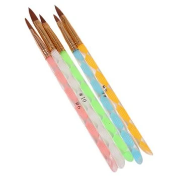 

Round Head Acrylic UV Gel Extension Builder Pen Nail Art Brushes Painting Drawing Flower Manicure Tips Tools