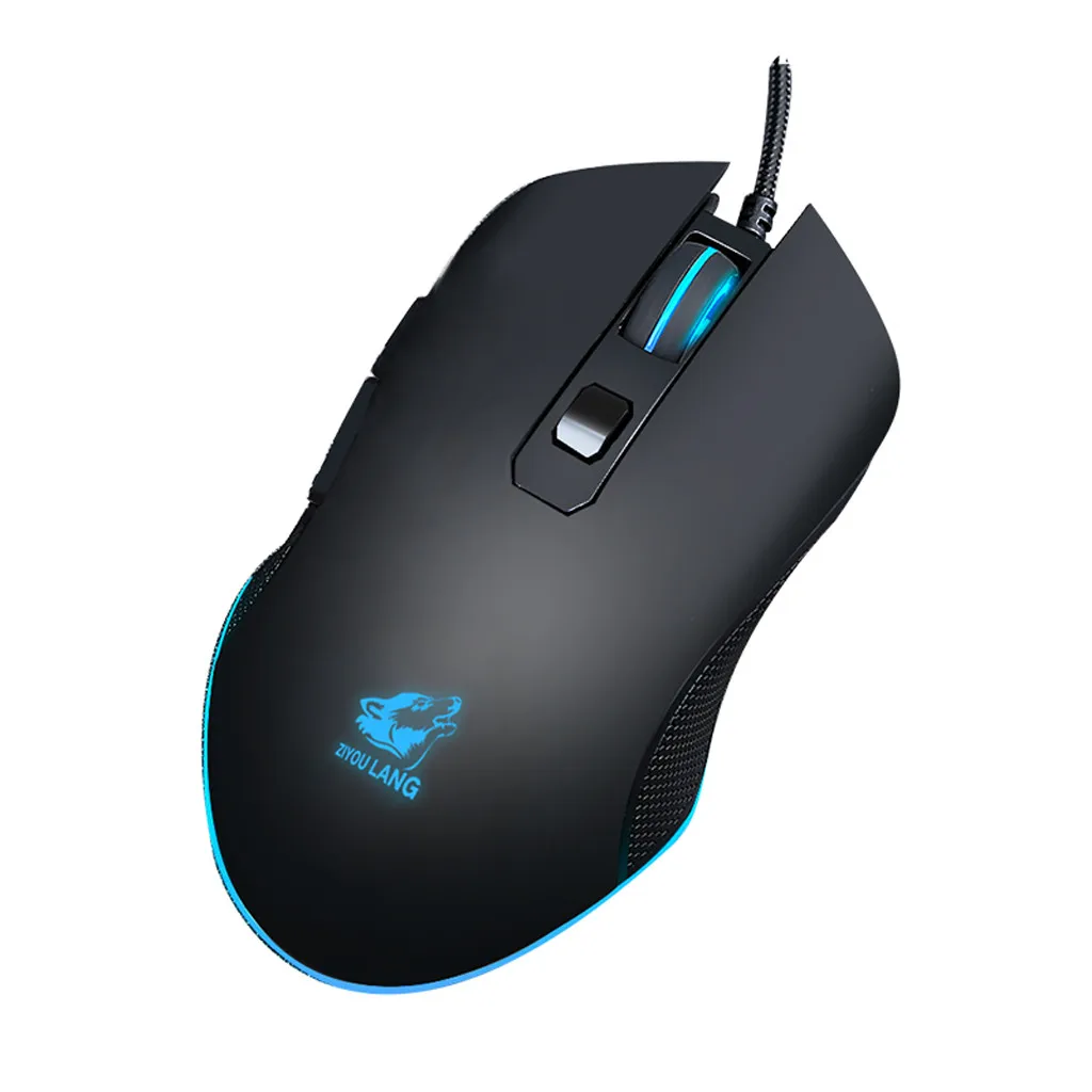 

3200DPI RGB Light 6 Buttons USB Wired Pro Gaming Mouse For Laptop PC Computer Weight Light For Windows For Mac 6 Buttons #20