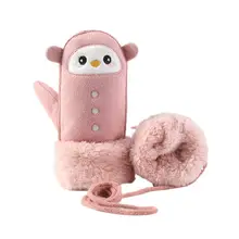 Детские перчатки, Детские теплые перчатки, снежный бой, снеговик, для игры, вакуумные, хлопковые, бархатные, водонепроницаемые, Нескользящие варежки