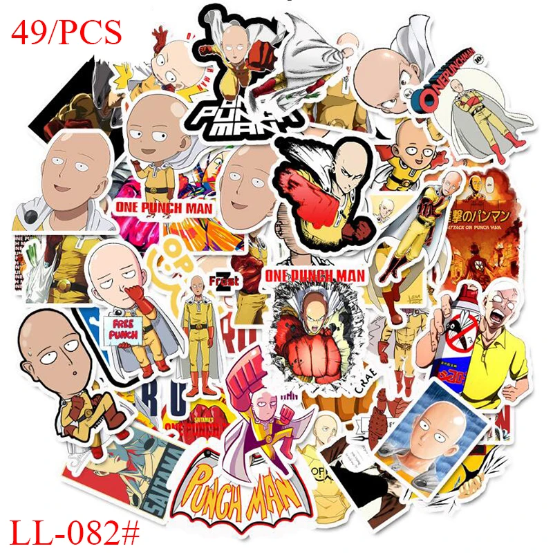 LL-082#49/шт ONE PUNCH-MAN ПВХ персональный Граффити стикер декор на холодильник Стайлинг Дорожный чемодан наклейка для укладки